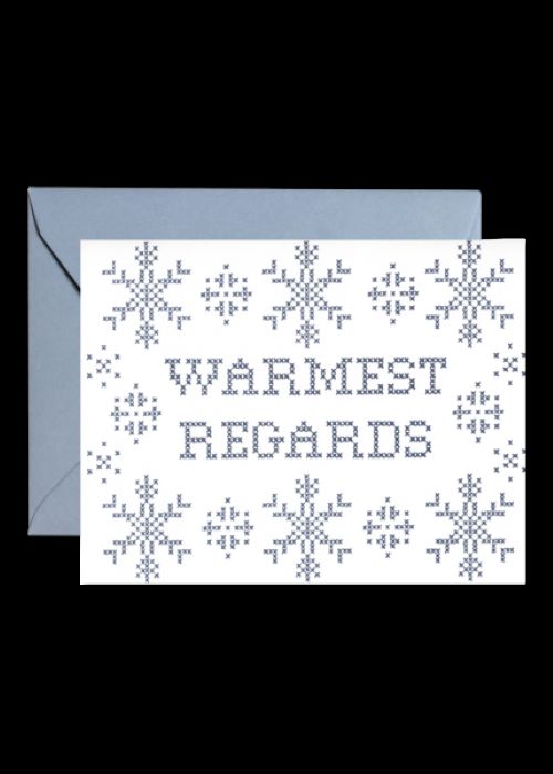 El Guapo Warmest Regards greeting card and envelope.