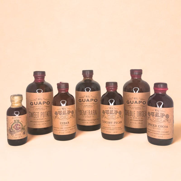El Guapo Bitters Bourbon Lovers Collection cocktail mixer gift set box.