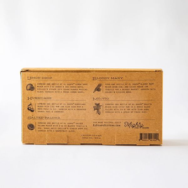 Cocktail recipe gift box instructions by El Guapo.