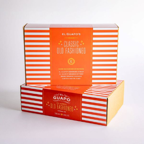 El Guapo Old Fashioned cocktail mixer gift basket kit.