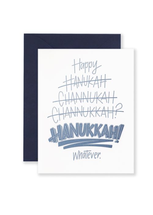 El Guapo Hanukkah menorah holiday greeting gift card.