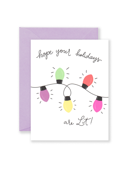 Lionheard Prints Hope Your Holidays Are Lit card