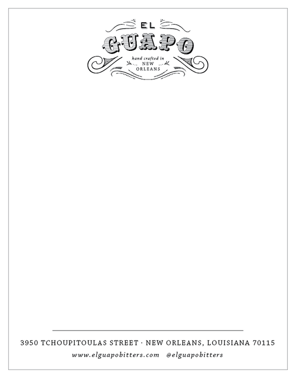 El Guapo professional notecard