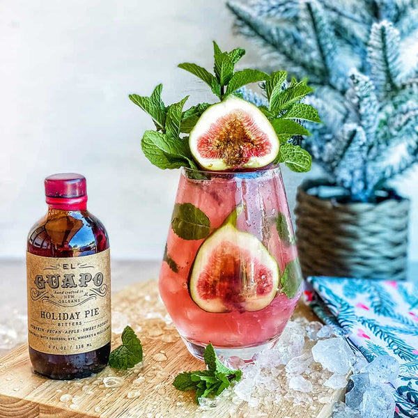 Alcohol Free drink recipe with aromatic bitters, figs and cranberry