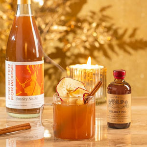 Holiday Pie bitters non-alcoholic warm apple cider recipe.