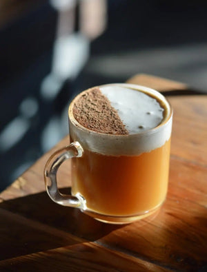 A Non-Alcoholic Mulled Drink with Sweet Potato Syrup