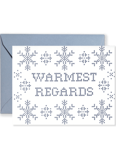 Festive winter holiday gift card by El Guapo.