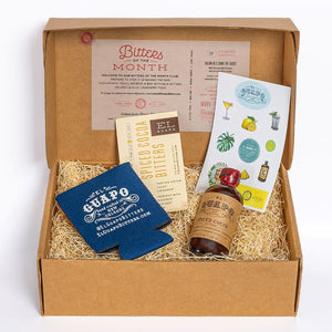 El Guapo Bitters of the Month Club subscription gift box.