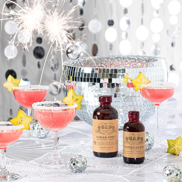 Festive Disco Punch party cocktail recipe El Guapo.
