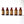 Side Angle of Five El Guapo Single Serving Mixer Bottles on a white background