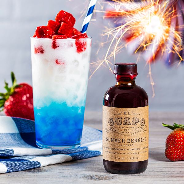 Star Spangled Banner layered holiday cocktail with El Guapo.